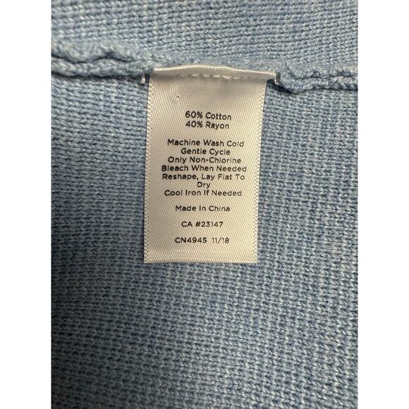 TALBOTS Ponte Knit Blazer Sz 1X PLUS Sky Blue 3-Button Career Business Preppy - Picture 9 of 9